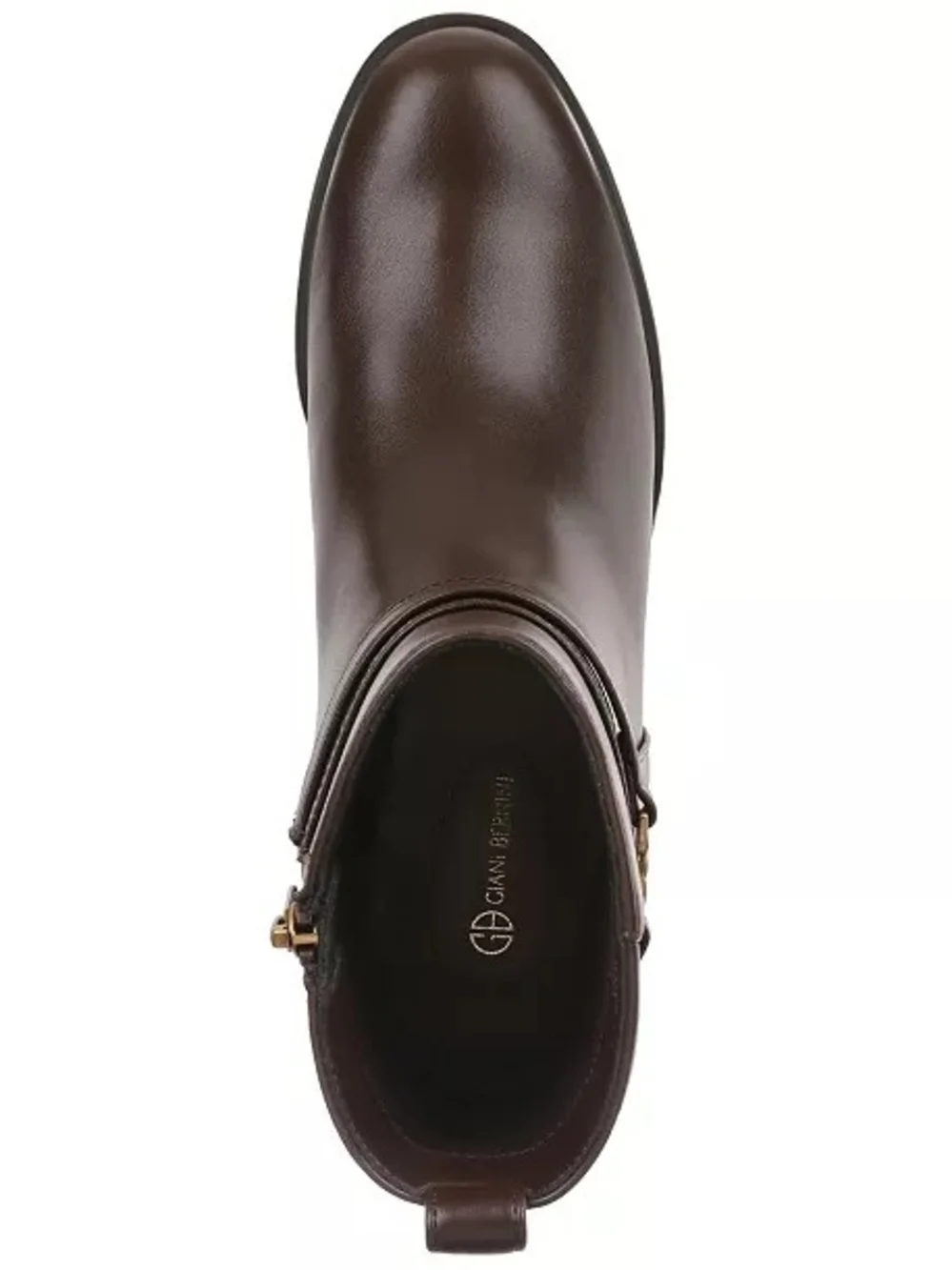 Women's Brown Ankle Boots with Gold Accent